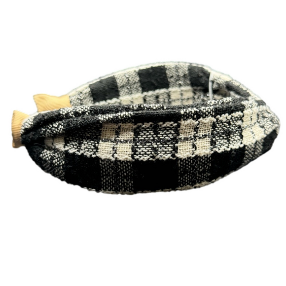 Fall Knit Plaid Twist Headband - Black - NWT - Picture 4 of 5